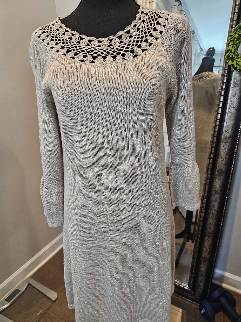 Gold Knit Dress By Lilly Pultizer